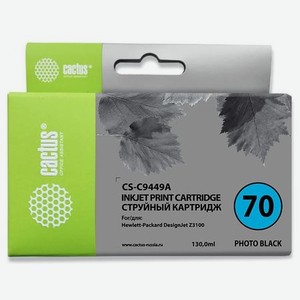 Картридж струйный Cactus CS-C9449A №70 черный (130мл) для HP DJ Z3100