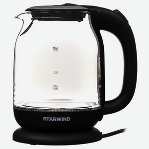 Чайник электрический StarWind SKG1311, 2200Вт, черный и серебристый