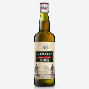 Виски Глен Клан шотландский купажированный 3 года 40% 0,7л