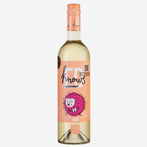 Вино Ed Knows Chardonnay белое сухое, 0.75л Молдова, республика