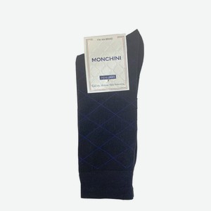 Носки мужские Monchini артМ103 - Черный, Синий ромб, 42-43