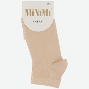 Носки женские Minimi mini cotone 1201 однотонный укороченный - Beige, Без дизайна, 39-41