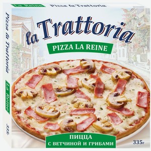 Пицца LA TRATTORIA с ветчиной и грибами, Россия, 335 г
