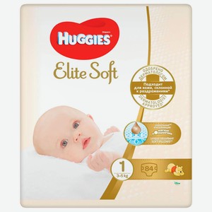 Подгузники Huggies Elite Soft 84шт 3-5кг 1