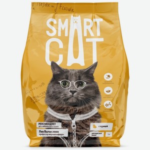 Корм Smart Cat для взрослых кошек, с курицей (5 кг)