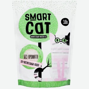 Smart Cat наполнитель силикагелевый наполнитель для чувствительных кошек, без аромата (3,32 кг)
