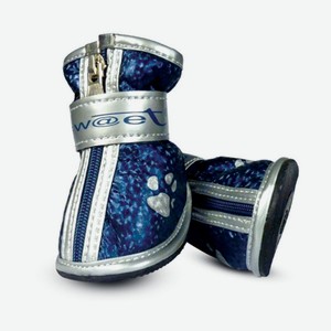 Triol (одежда) ботинки для собак, синие с лапками (S)