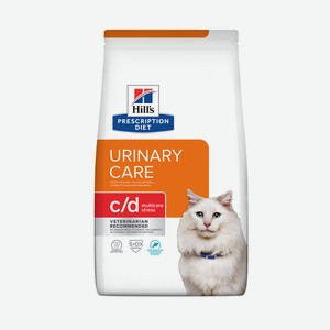 Hill s Prescription Diet сухой корм для кошек C/d профилактика МКБ при стрессе с рыбой (Urinary Stress) (1,5 кг)