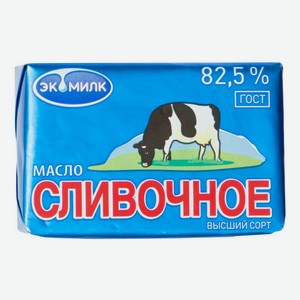 Сливочное масло несоленое Экомилк 82,5% БЗМЖ 100 г