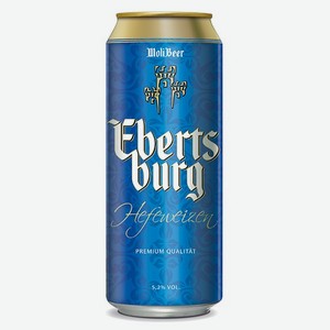 Пиво светлое EBERTSBURG HEFEWEIZEN 5,2% ж/б 0,5л
