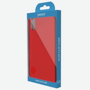 Чехол клип-кейс PERO софт-тач для Apple iPhone 12 Pro Max красный