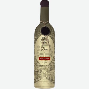 Вино Винная Коллекция Кубани КАБЕРНЕ сухое красное, 0.7л