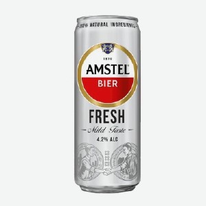 Пиво  Амстел , фрэш, светлое, 4,2%, 0,33 л