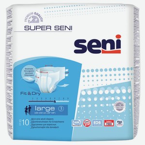 Подгузники Seni ладж 10шт 100-150см супер для взрослых