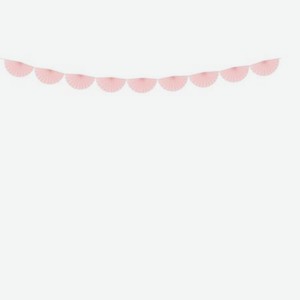Гирлянда бумажная Party Deco розочки розовый цвет 3м