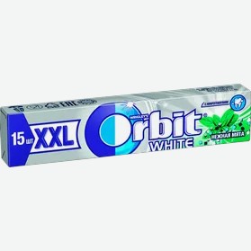 Жевательная резинка Orbit XXL White нежная мята, 20,4 г