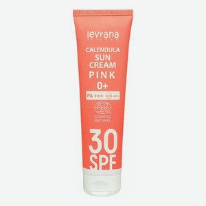 Солнцезащитный крем для лица и тела с гидролатом календулы Calendula Sun Cream Pink 0+ 100мл: Крем SPF30+