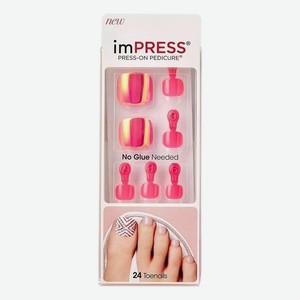 Накладные ногти для педикюра Текила Санрайз Impress Toe Nails BIPT031