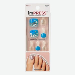 Накладные ногти для педикюра Лазурный берег Impress Toe Nails BIPT024