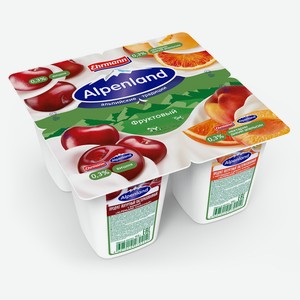 Продукт йогуртный Alpenland Фруктовый Вишня-Нектарин-Дикий апельсин 0.3%, 95г