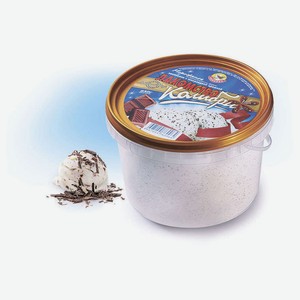 Мороженое «Колибри» Лакомство ванильное с шоколадной крошкой в ведре ЗМЖ, 850 г