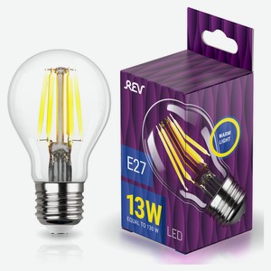 Лампа светодиодная REV DECO Filament груша Premium A60 13Вт E27 2700K