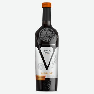 Вино Villa Krim Merlot красное сухое 13,5%, 0,75 л