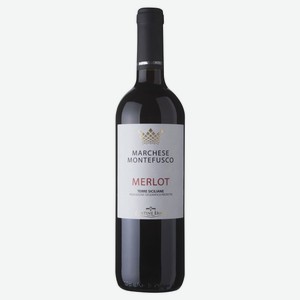 Вино Marchese Montefusco Merlot красное сухое Италия, 0,75 л