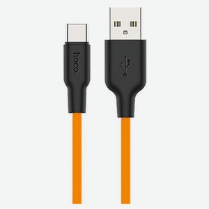 USB кабель Hoco X21 Type-C оранжевый, 1 м