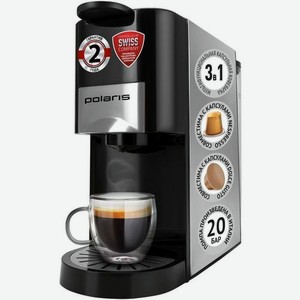 Капсульная кофеварка Polaris PCM 2020 3-in-1, 1450Вт, цвет: черный