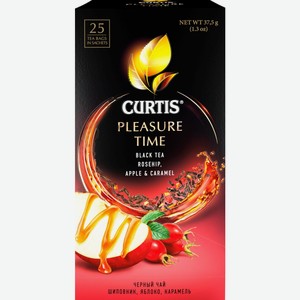 Чай черный CURTIS Pleasure Time арома к/уп, Россия, 25 саш