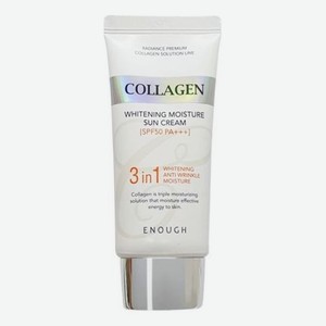 Солнцезащитный крем для лица с морским коллагеном Collagen 3 in1 Whitening Moisture Sun Сream SPF50 PA+++ 50г