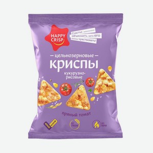 Чипсы кукурузно-рисовые HAPPY CRISP Пряный томат 50г