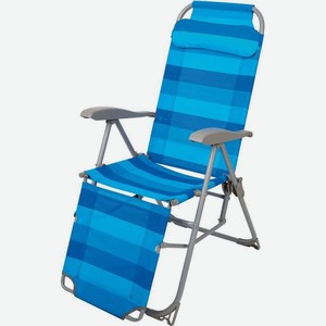 Кресло-шезлонг складное  Ника  с подножкой К3 синий