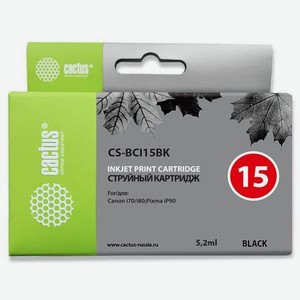 Картридж Cactus CS-BCI15BK черный
