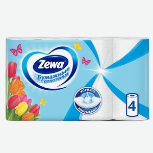 Полотенца бумажные Zewa 1/2 листа, 4 рулона