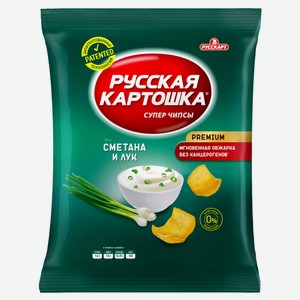 Чипсы «Русская картошка» сметана и лук, 140 г