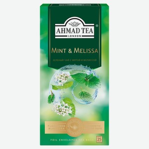 Чай зеленый Ahmad Tea Мята-Мелиса, 25x1,8 г