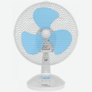 Вентилятор настольный Scarlett SC-DF111S19, белый и голубой