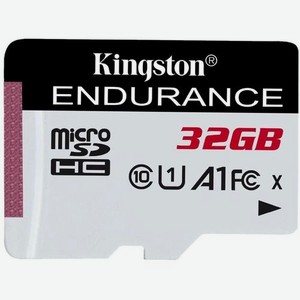 Карта памяти microsdhc UHS-I U1 Kingston High Endurance 32 ГБ, 95 МБ/с, Class 10, SDCE/32GB, 1 шт., переходник без адаптера