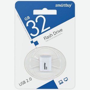 Флешка USB SMARTBUY Lara 32ГБ, USB2.0, белый [sb32gblara-w]