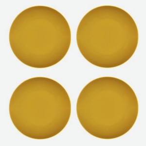 Набор тарелок Top Art Studio Желтый карри 25 см 4 шт
