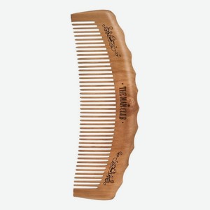Расческа для бороды и усов деревянная The Man Club Barber Comb