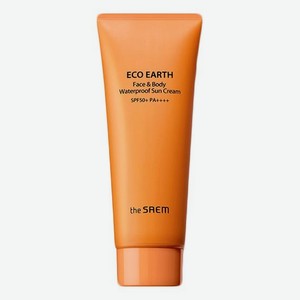 Солнцезащитный крем водостойкий Eco Earth Face & Body Waterproof Sun Cream SPF50+ PA++++ 100г