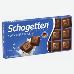 Шоколад порционный Schogetten Alpine milk chocolate молочный, 100 г