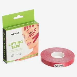 Тейп для лица Ayoume Kinesiology Tape Roll красный, 1см х 5м