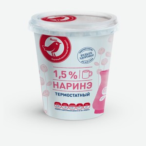 Продукт кисломолочный Наринэ термостатный АШАН Красная птица 1,5% БЗМЖ, 350 г