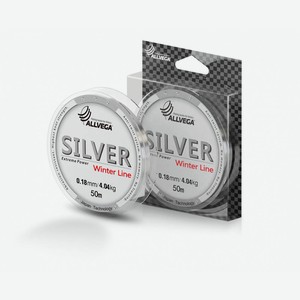 Леска монофильная ALLVEGA  Silver  50м 0,18мм (4,04кг) серебристая