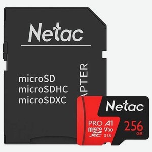 Карта памяти Netac microsd P500 Extreme Pro 256Gb (NT02P500PRO-256G-S)