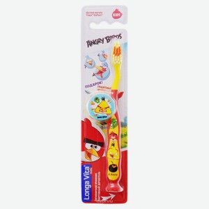 Зубная щётка детская Longa Vita Angry Birds мягкая, 1 шт
